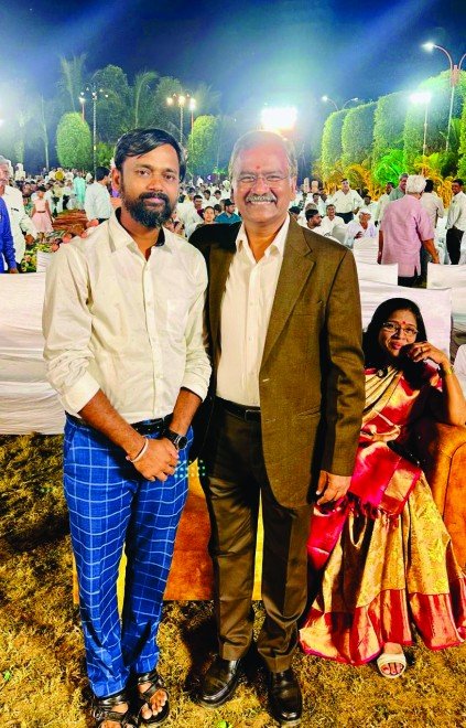 Shriprasad team at an evening company event